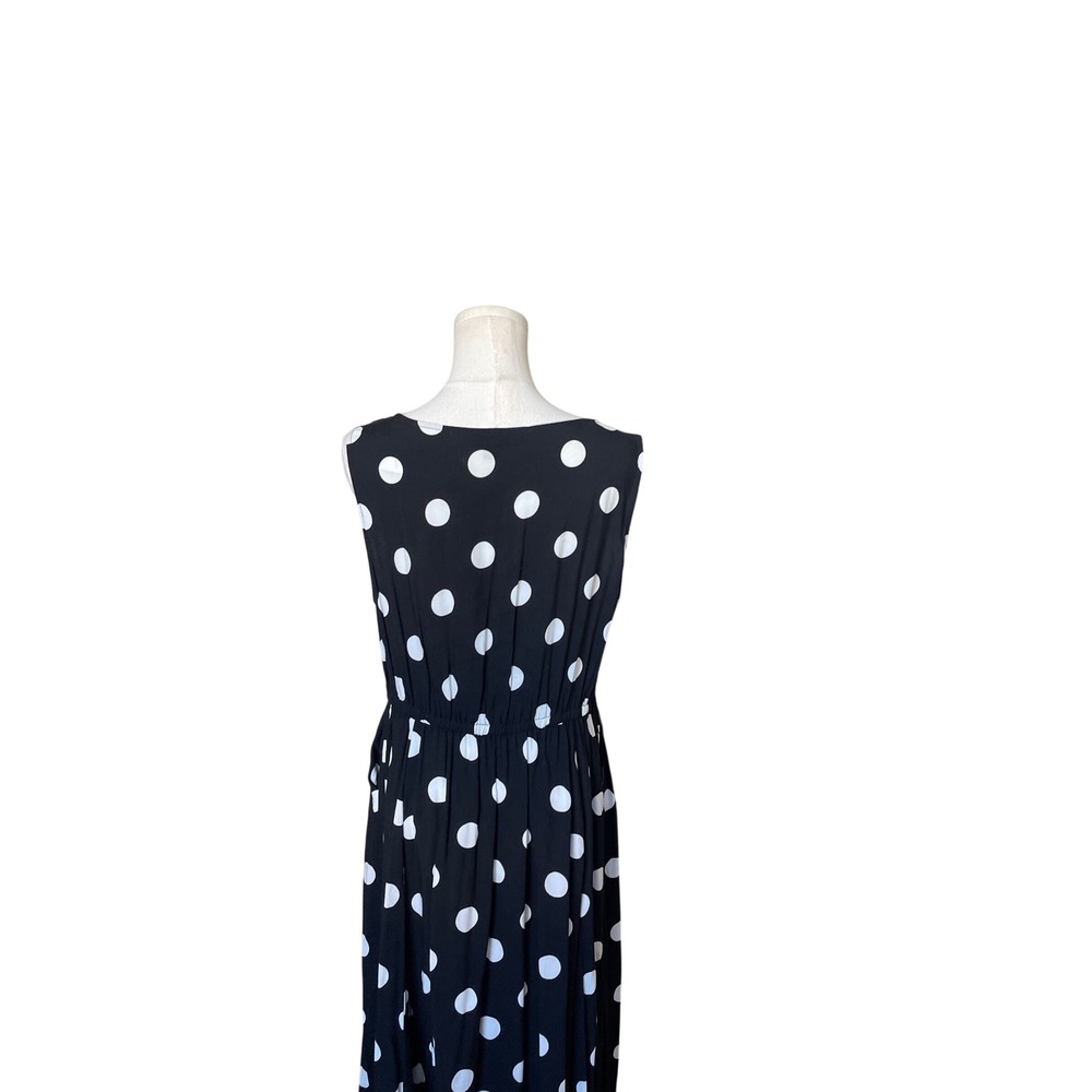 Torrid Black Challis Polka Dot Midi Dress Size L NWT Rockabilly Retro Chic - Picture 6 of 12
